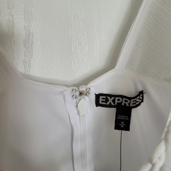 EXPRESS white Tiered Dress - Picture 6 of 15